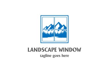 Çam ağacı Evergreen ladin kozalaklı kozalak karaçam ormanı nehir gölü logo taşıyıcısı