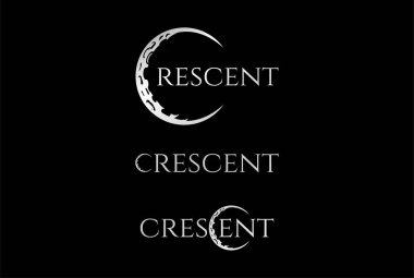 Crescent Moon Harf Yazı Tipi Yazı Tipi Logo Tasarım Vektörü için ilk C
