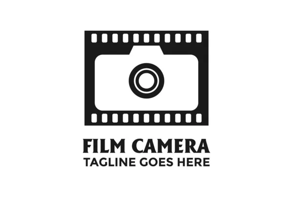 Carretel Tira Filme Negativo Vintage Retro Com Câmera Para Filme —  Vetores de Stock