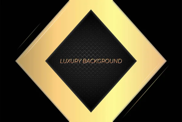Elegant Luxury Geometric Golden Black Background — Stock Vector