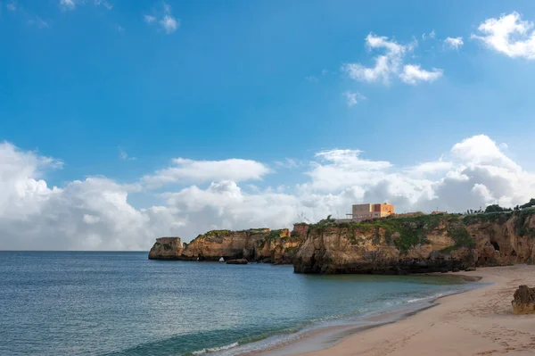 Rocky Coast Beach Praia Batata Lagos Algarve Portugal — Fotografia de Stock