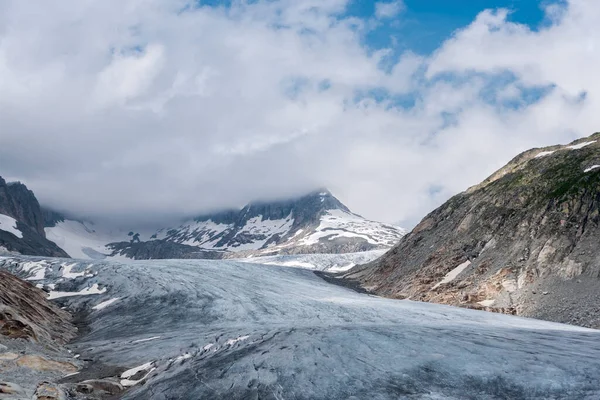 Paysage Montagneux Avec Glacier Rhône Près Oberwald Valais Suisse — Photo