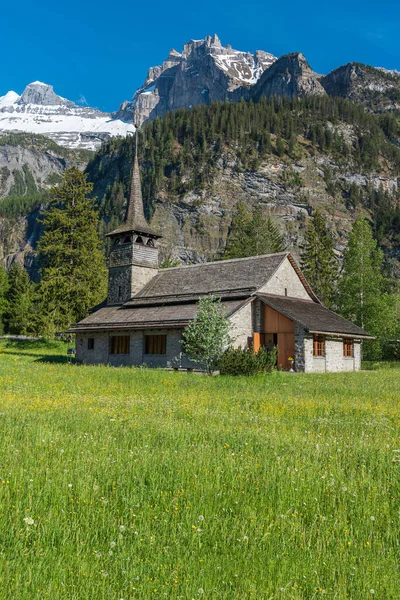 Marys Church Kandersteg Bernese Oberland Cantão Berna Suíça Europa — Fotografia de Stock