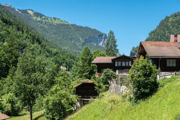 Lauterbrunnen Suíça Junho 2019 Paisagem Urbana Lauterbrunnen Bernese Oberland Suíça — Fotografia de Stock