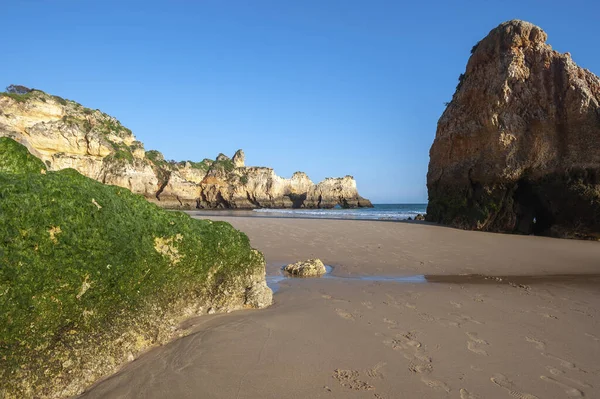 Praia Dos Tres Irmaos Скелястий Краєвид Пляжі Альвор Алгарве Португалія — стокове фото