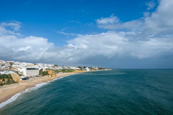 Cityscape Com Praia Peneco Albufeira Algarve Portugal — Fotografia de Stock