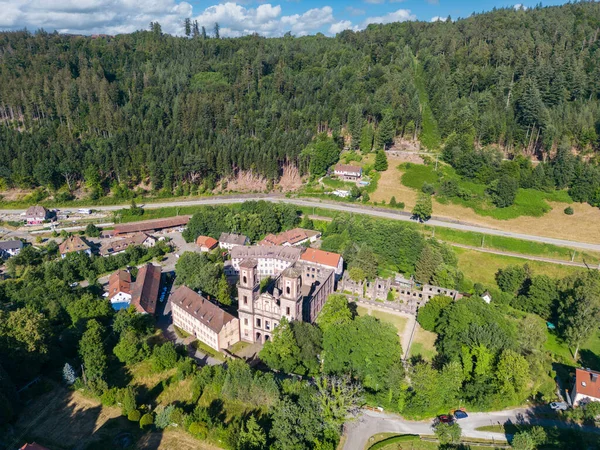Kloster Frauenalb Inmitten Der Landschaft Des Albtals Bei Marxzell Schwarzwald — Stockfoto