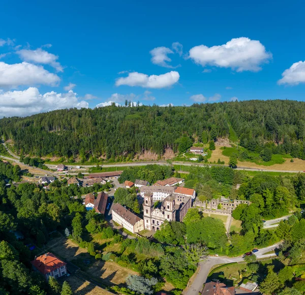 Frauenalb Monastery Middle Landscape Alb Valley Marxzell Black Forest Baden — Stockfoto