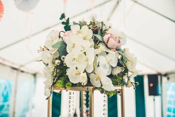 Floral Wedding Decoration Wedding Table Setting Decorated Flowers Wedding Floristry — Stock Photo, Image