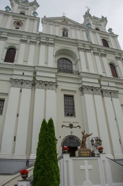 GRODNO HRODNO, 21 Ağustos 2021, St. Francis Xavier Katedrali, Roma Katolik katedrali. grodno