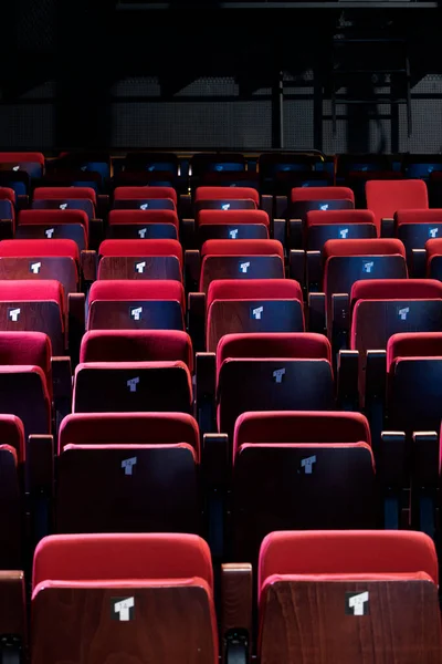 Small Theater Red Enclosed Seats — Stock Photo, Image