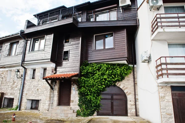 Rumah Rumah Kota Tua Nesebar Bulgaria — Stok Foto