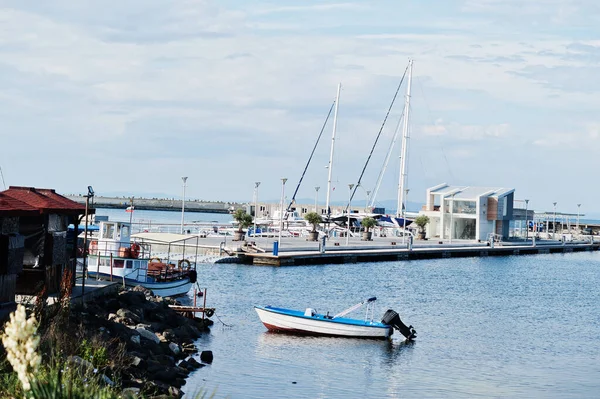 Marina Med Båtar Och Båtar Gamla Stan Nesebar — Stockfoto