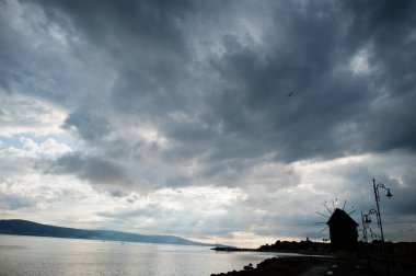 Bulgaristan 'ın Nesebar kentindeki eski ahşap fabrikası.