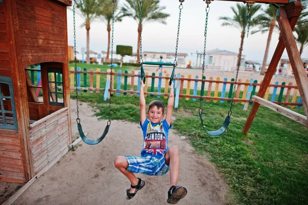 Menino Parque Infantil Resort Egípcio — Fotografia de Stock