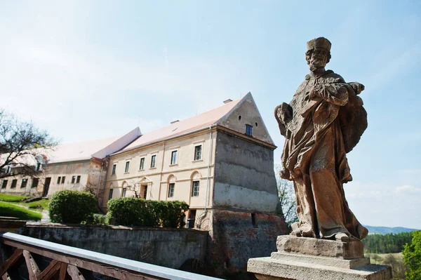 Estatua Castillo Veveri República Checa Brno Ciudad Región Moravia Del — Foto de Stock