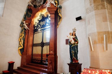 Bratislava, Slovakya - 08 Mayıs 2022: St. Martin Katedrali iç mimarisi (Dom svateho Martina), Bratislava, Slovakya.