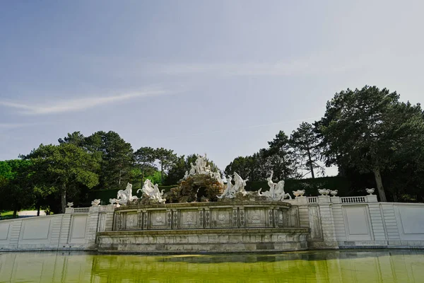 Fonte Famoso Palácio Schonbrunn Viena Áustria — Fotografia de Stock