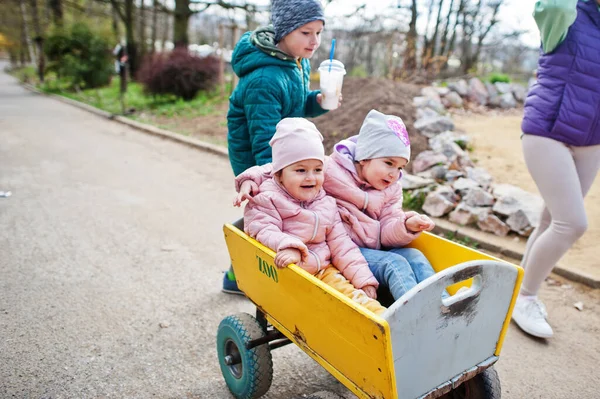 Kinder Holzwagen Zoo — Stockfoto