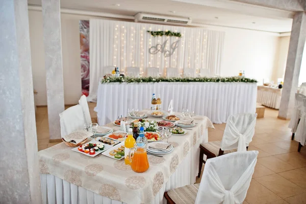 Wedding Table Set Restaurant — Stockfoto