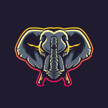 Esport logosu için fil maskotu