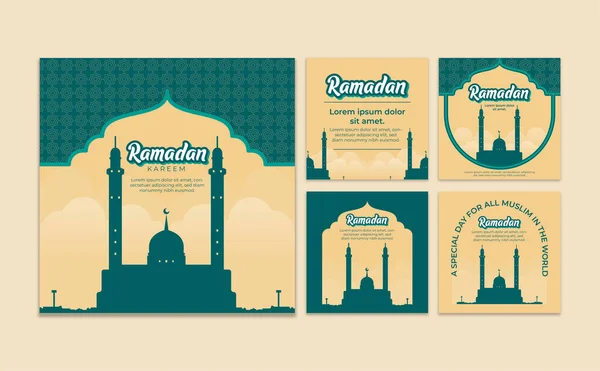 ramadan instagram posta vektör şablonu