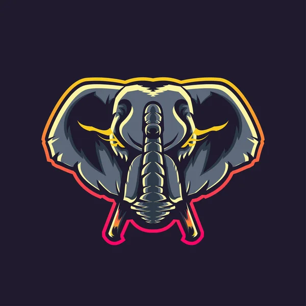 Esport logosu için fil maskotu