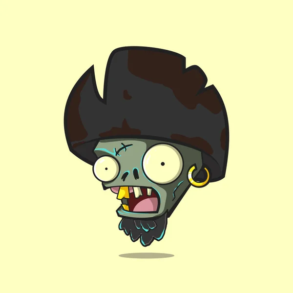 korsan zombi baş vektör karakteri