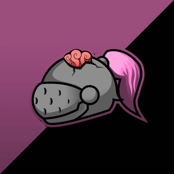 mor saçlı şövalye baş vektör karakter