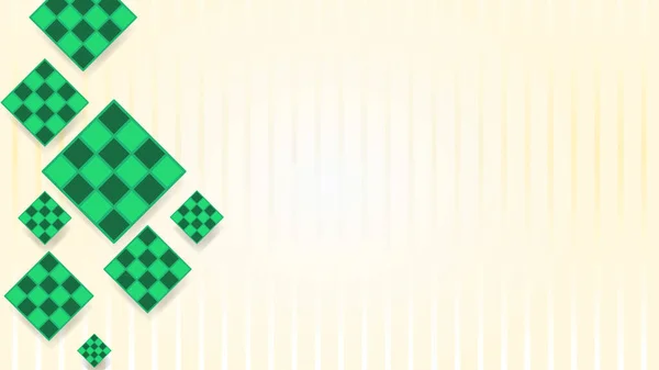 Çizgili arka planı olan ketupat satırı