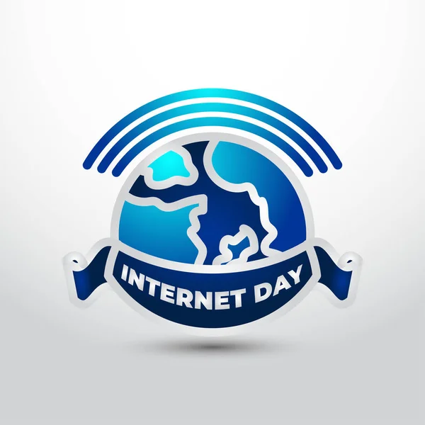 17 Mayıs İnternet gününün konum sinyali ve kurdelesiyle illüstrasyonu