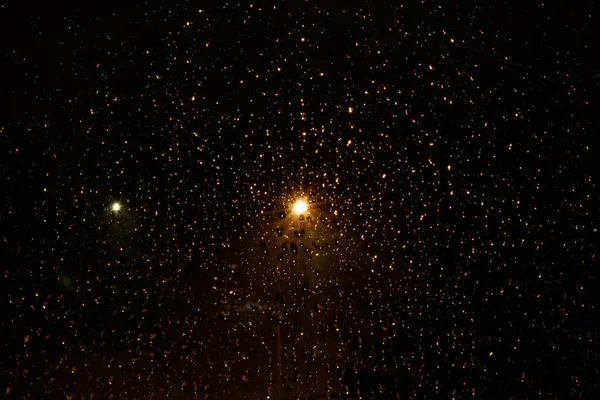 Fondo Increíblemente Hermoso Una Noche Oscura Gotas Lluvia Brillantes Brillan —  Fotos de Stock