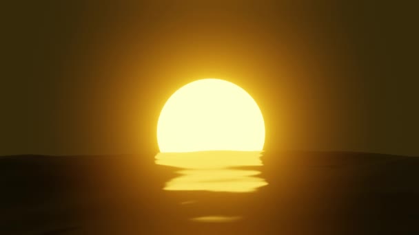 Море Заході Сонця Сонячні Промені Відбиваються Воді — стокове відео