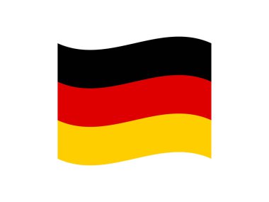 Alman ulusal bayrağı. Almanya devlet bayrağı vektör illüstrasyonu.