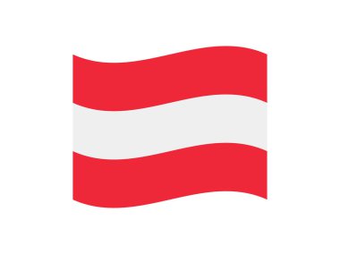 Avusturya ulusal bayrağı. Avusturya devlet bayrağı vektör illüstrasyonu.