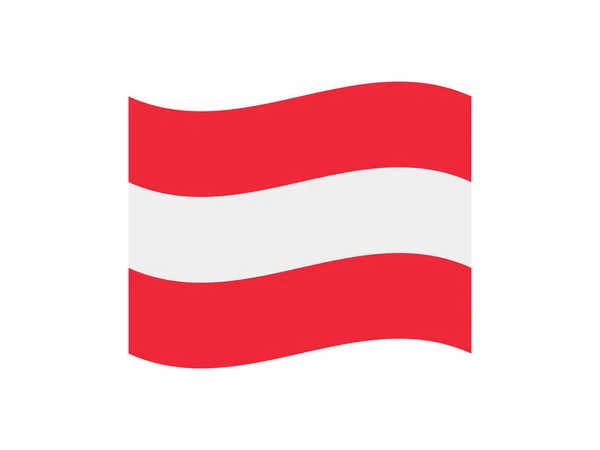 Österrikes Nationella Flagga Statsflagga Österrike Vektor Illustration — Stock vektor