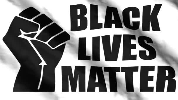 Флаг БЛМ размахивает на ветру. Символ чёрной материи.