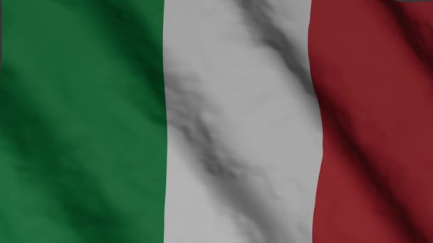 Bandera Italiana Ondeando Viento Italia Imágenes Vídeo Bandera Nacional — Vídeos de Stock