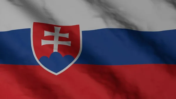 斯洛伐克国旗 说明斯洛伐克国旗 — 图库照片