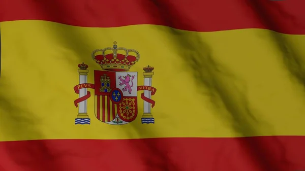 Испанский Национальный Флаг Иллюстрация Государственного Флага Испании — стоковое фото