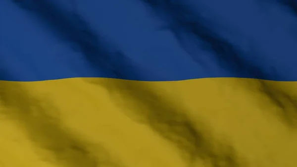 乌克兰国旗 乌克兰国旗说明 — 图库照片
