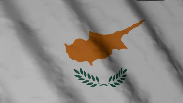 Cypryjska Flaga Narodowa Ilustracja Państwowej Bandery Cypru — Zdjęcie stockowe