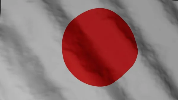 Japońska Flaga Narodowa Flaga Państwa Japonia Ilustracja — Zdjęcie stockowe