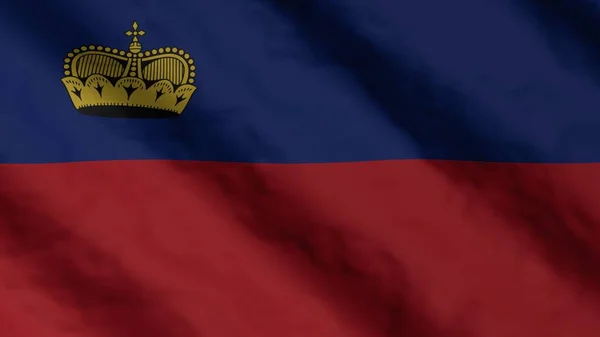 Nationale Vlag Van Liechtenstein Staatsvlag Van Liechtenstein Illustratie — Stockfoto