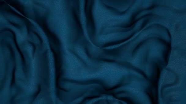 青い絹織物ビデオ 美しい繊維ニュートラルな背景映像 — ストック動画