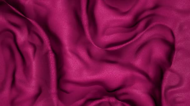 ピンクの絹織物ビデオ 美しい繊維ニュートラルな背景映像 — ストック動画