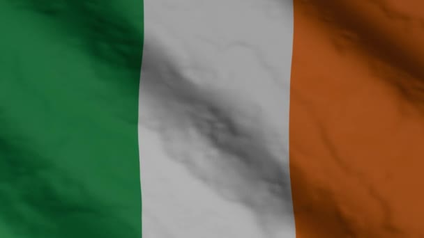 Irská Vlajka Vlaje Větru Irsko Národní Vlajka Video Záběry — Stock video