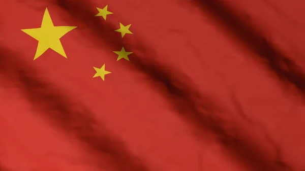 Chinesische Nationalflagge Abbildung Der Staatsflagge Chinas Render — Stockfoto