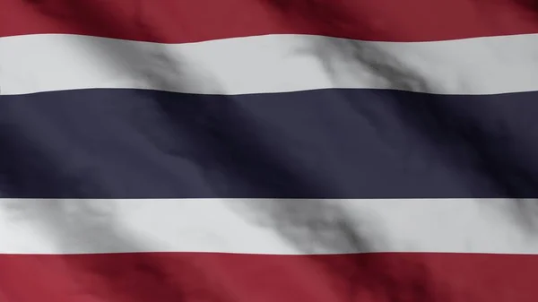 Bandiera Nazionale Tailandese Bandiera Stato Della Thailandia Illustrazione Render — Foto Stock