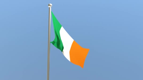 플래그 아일랜드 바람에 아일랜드의 — 비디오
